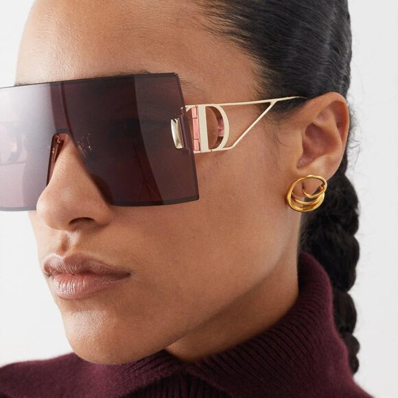 NEW DIOR SUNGLASSES, GOLD/BURGUNDY WOMEN SHIELD DIOR 30MONTAIGNE M1U B0D0 main image 3